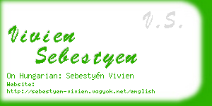 vivien sebestyen business card